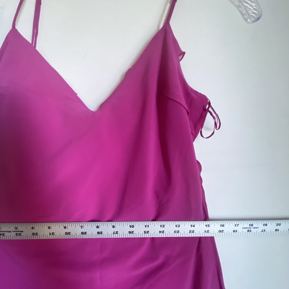 Abercrombie &Fitch Dress S Purple Chiffon Asymmetrical Ruffle Babydoll Party - Picture 5 of 11